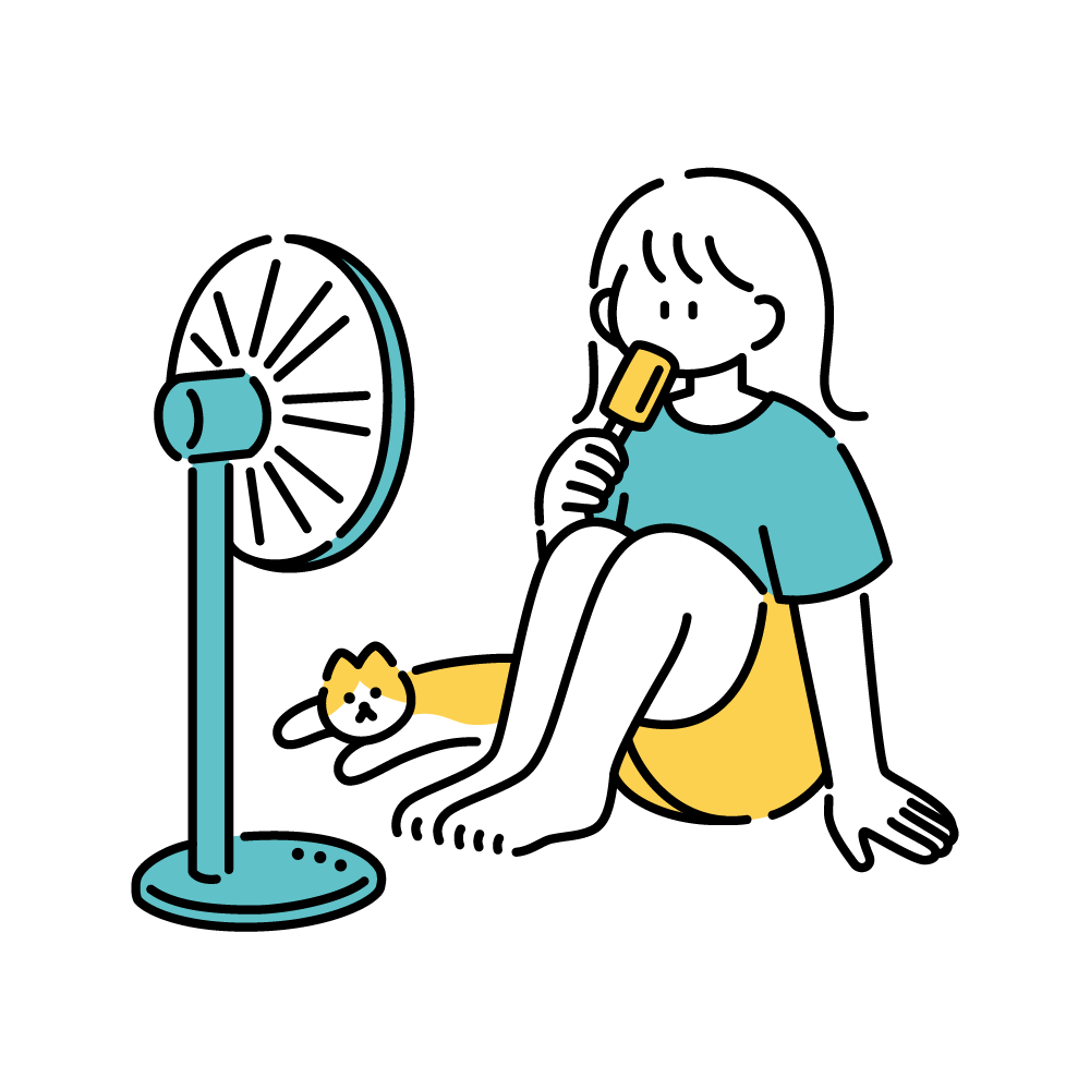 アイスを食べる女の子