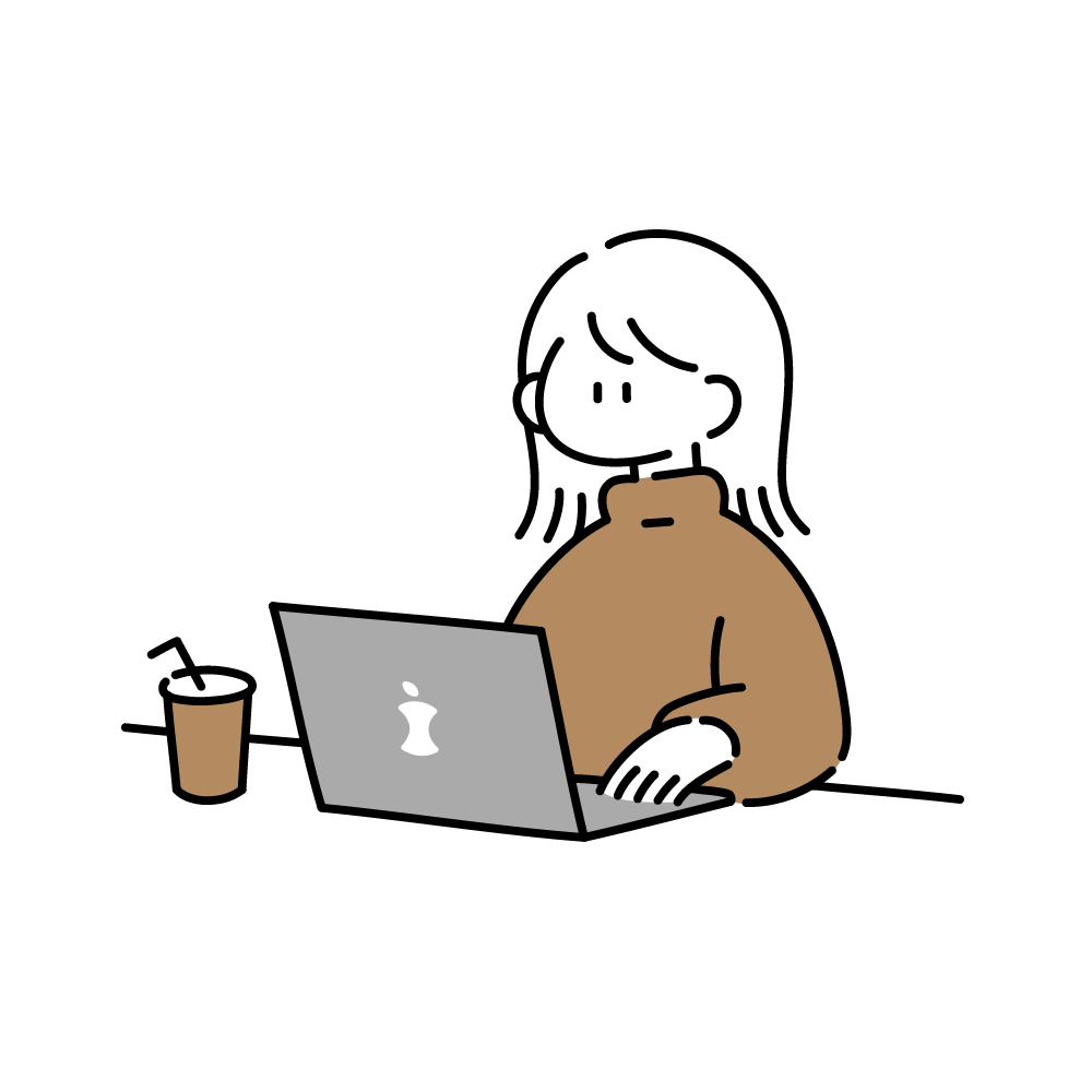 自宅でカフェ気分、リラックスしながらPC作業をする女性